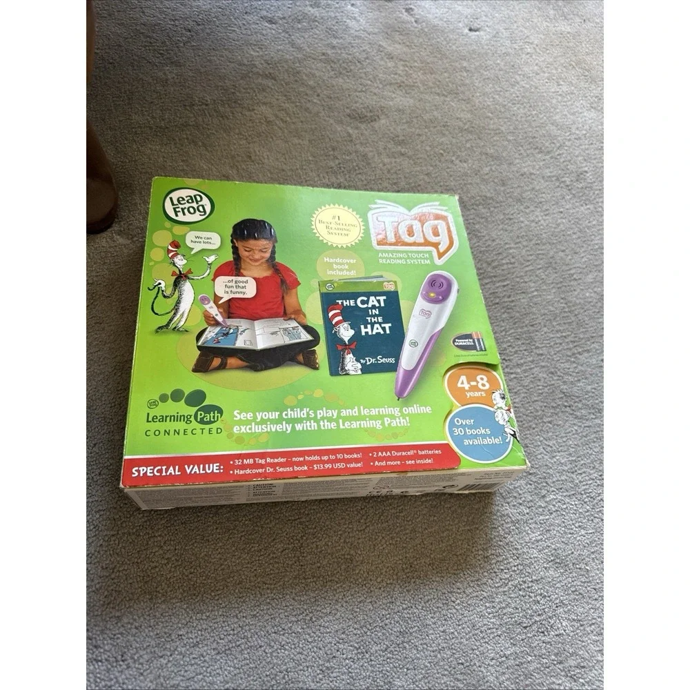 LeapFrog Tag‎ Reading System W/4 Books Toy Story Fancy Nancy Ariel Cat Working